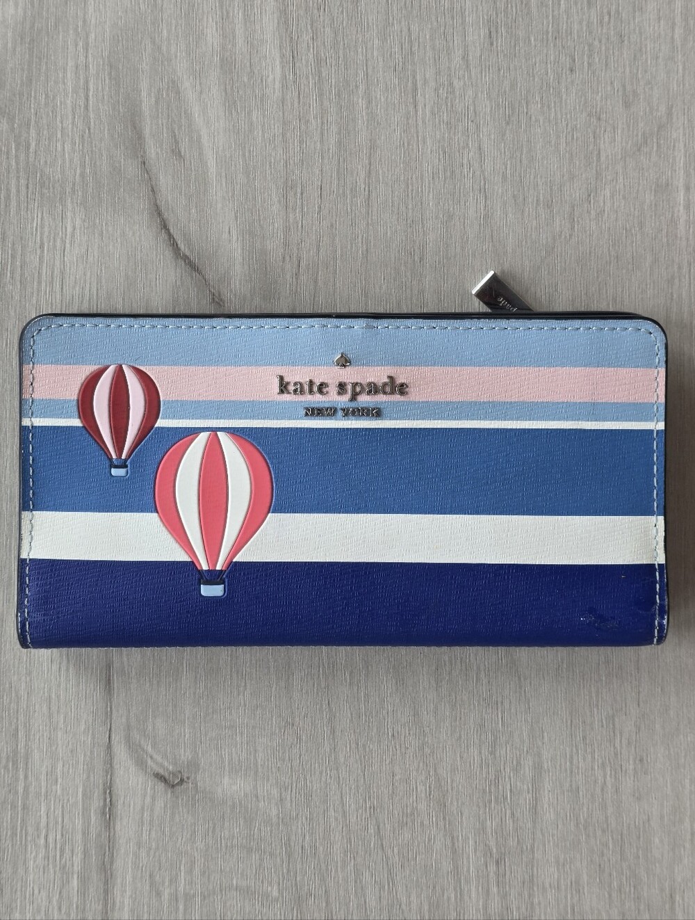 Kate Spade New York Novelty "Up Up & Away" Hot Air Balloon Slim Bifold Wallet